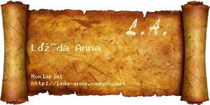 Láda Anna névjegykártya