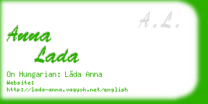 anna lada business card