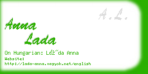 anna lada business card